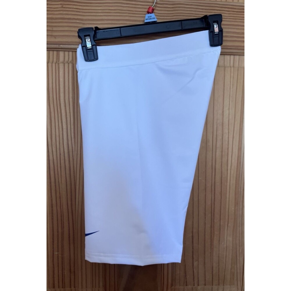 Nike Pro Elite Running Half Tights White/Blue Made in USA Men's Sz L 824622-101